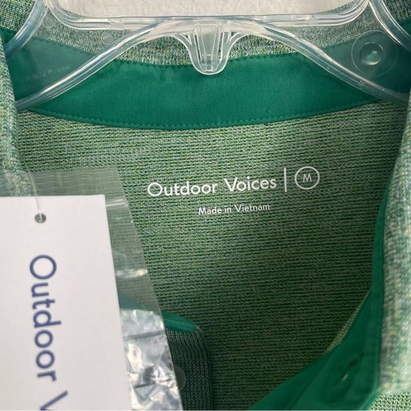 Outdoor Voices Green Short Sleeve Stretch Clubknit Polo - Picture 3 of 8